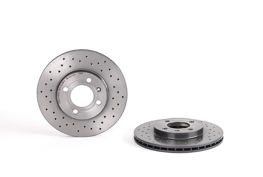 VW Brakes Kit – Brembo Pads and Rotors Front (256mm) (Xtra) (Ceramic) 6N0615301D – Brembo 3057624KIT