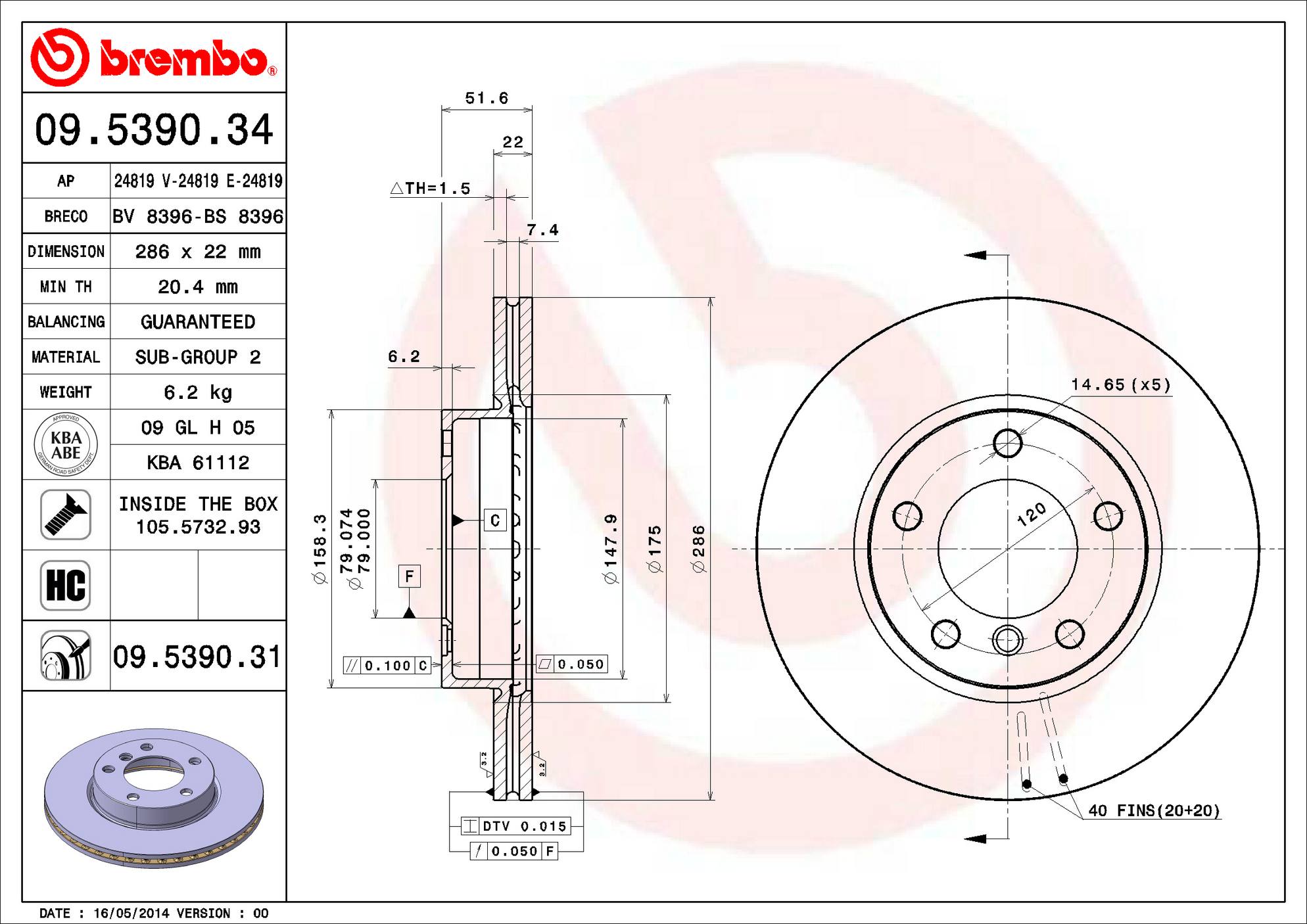 BMW Disc Brake Pad and Rotor Kit – Front and Rear (286mm/272mm) (Ceramic) 34116864060