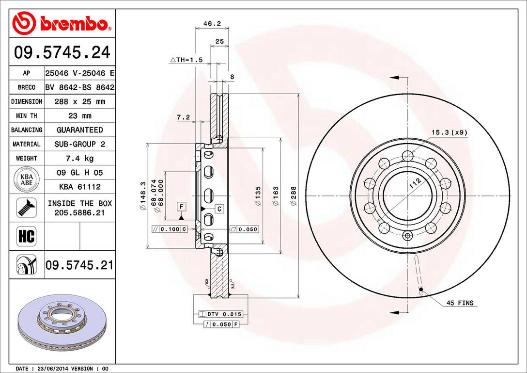 Audi Disc Brake Pad and Rotor Kit – Front and Rear (288mm/245mm) (Ceramic) 8E0615301Q