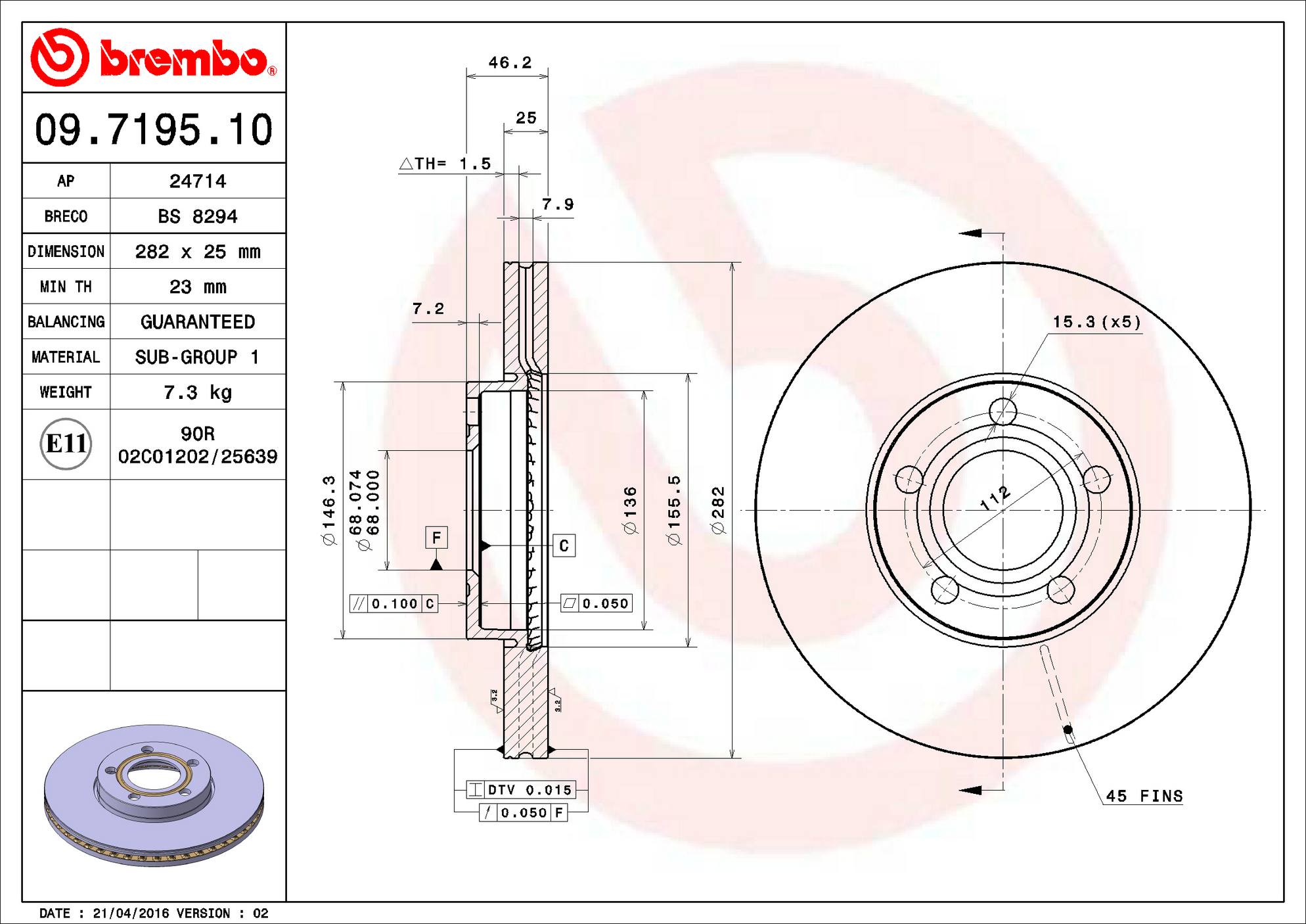 Volkswagen Disc Brake Pad and Rotor Kit – Front and Rear (282mm/245mm) (Ceramic) 8E0615301C