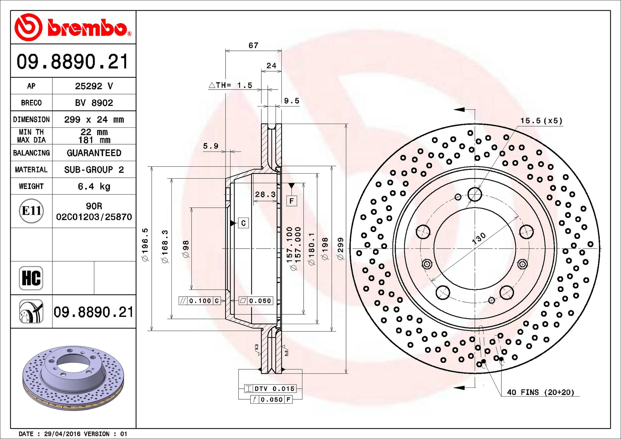 Porsche Disc Brake Pad and Rotor Kit – Front and Rear (318mm/299mm) (Low-Met) 99635140602