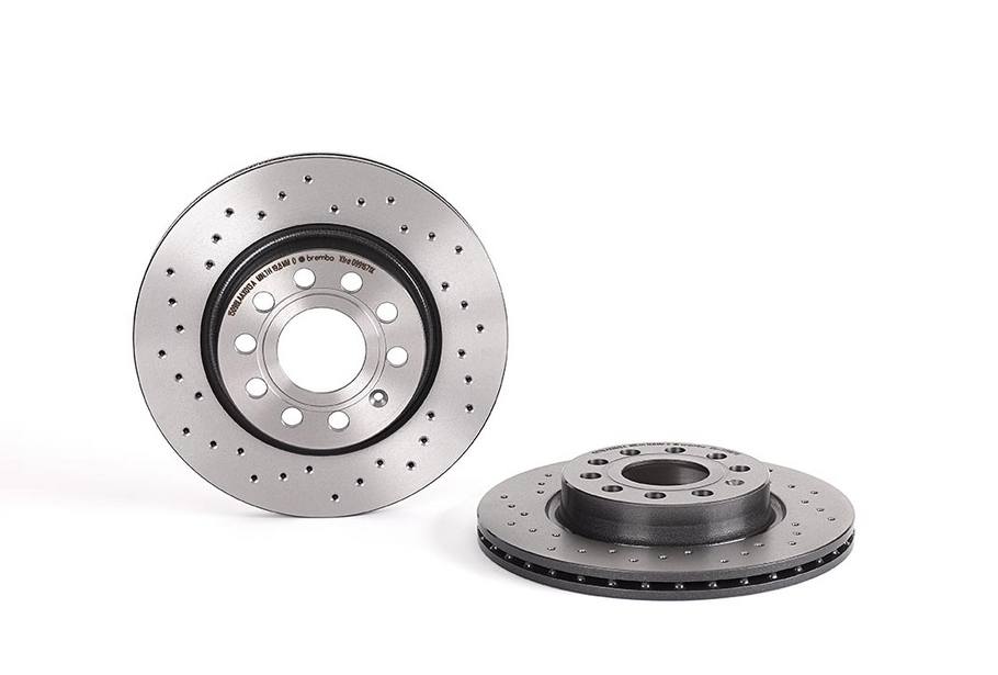 Volkswagen Disc Brake Pad and Rotor Kit – Front and Rear (280mm/255mm) (Xtra) (Ceramic) 5C0615301