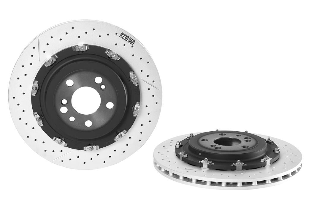 Mercedes Brakes Kit – Pads & Rotors Front and Rear (390mm/360mm) (Ceramic) 2304231412 – Brembo 2889305KIT