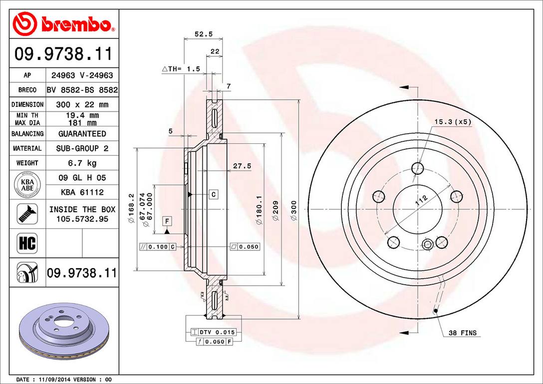 Mercedes-Benz Disc Brake Pad and Rotor Kit – Front and Rear (330mm/300mm) (Low-Met) 2204212512