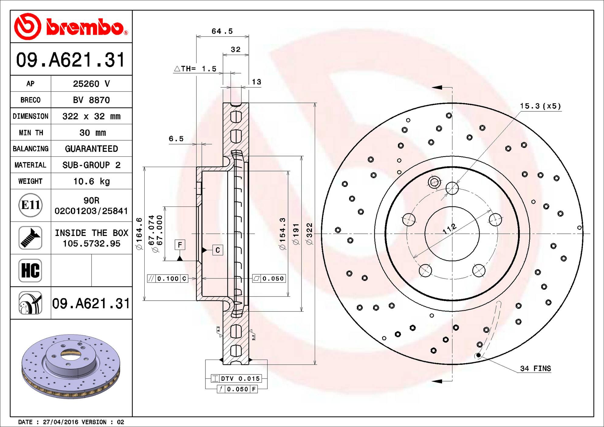 Mercedes-Benz Disc Brake Pad and Rotor Kit – Front and Rear (322mm/300mm) (Ceramic) 2044211012