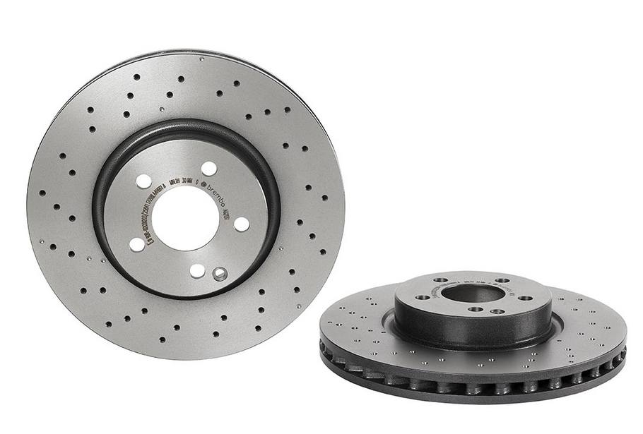 Mercedes-Benz Disc Brake Pad and Rotor Kit – Front and Rear (322mm/300mm) (Low-Met) 2044211012