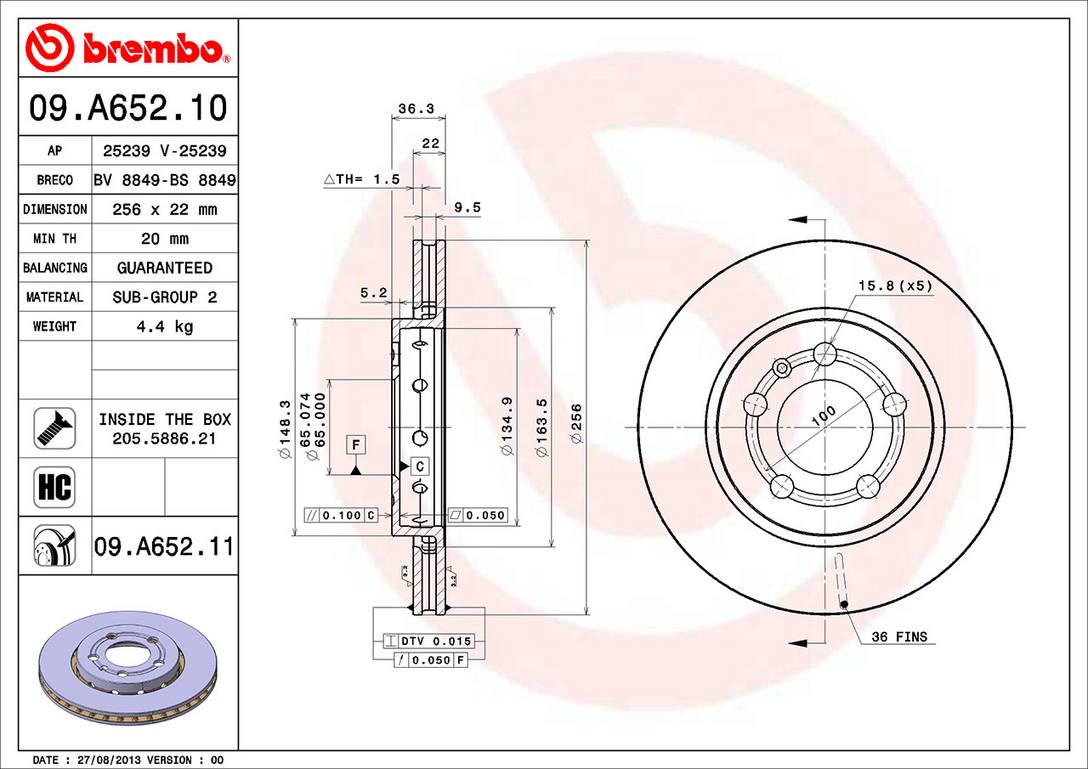 Audi Volkswagen Disc Brake Pad and Rotor Kit – Front and Rear (312mm/256mm) (Low-Met) 8N0615301A