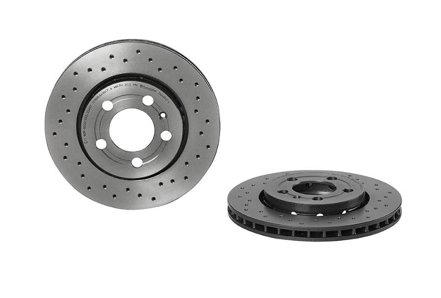 Brembo Brake Pads and Rotors Kit – Front and Rear (312mm/256mm) (Xtra) (Low-Met)