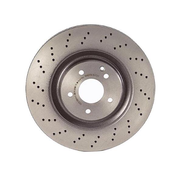 Mercedes Brembo Disc Brake Rotor – Front (345mm) (Cross-Drilled) 2034210912