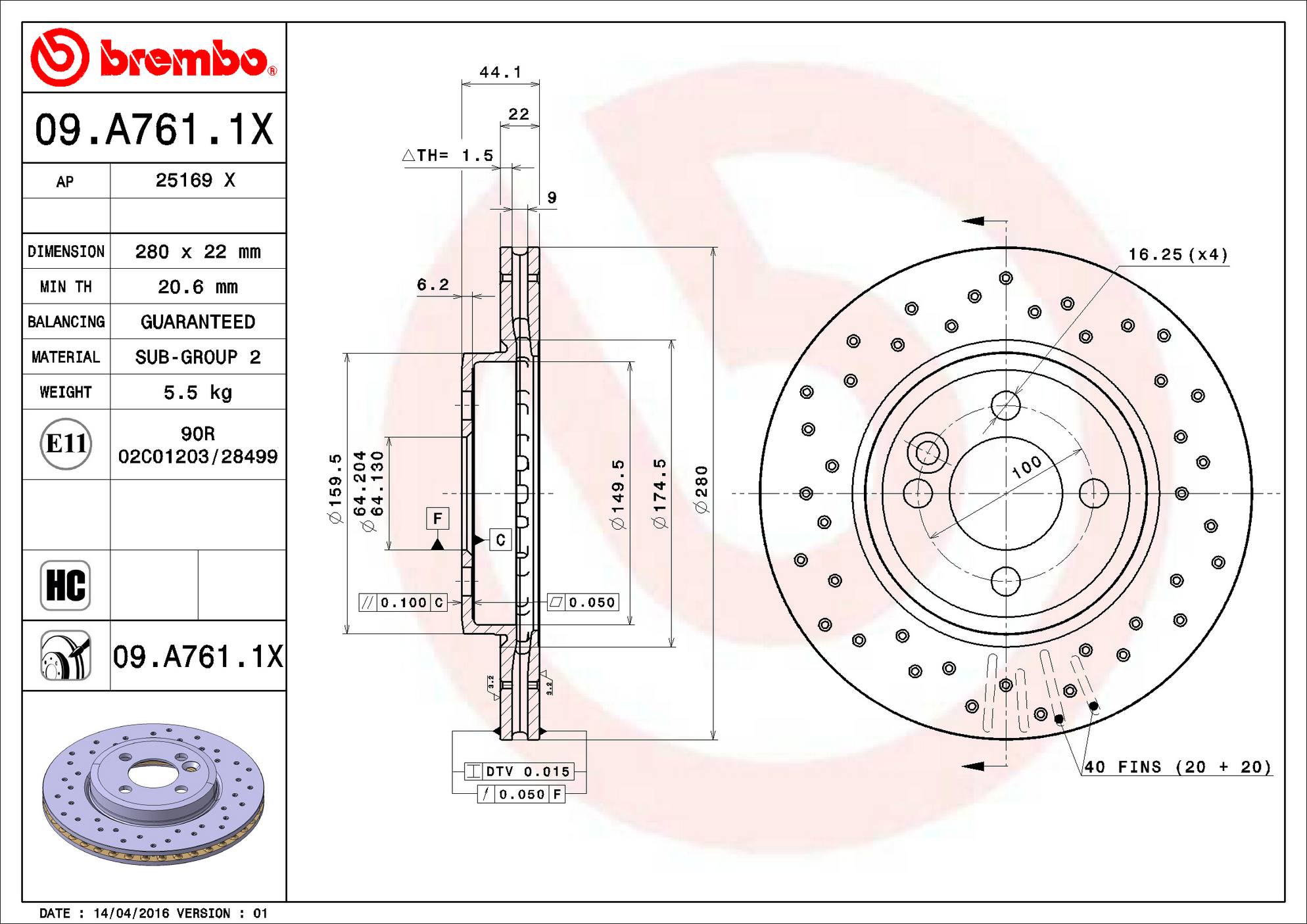 Mini Disc Brake Pad and Rotor Kit – Front and Rear (280mm/259mm) (Xtra) (Ceramic) 34116858651