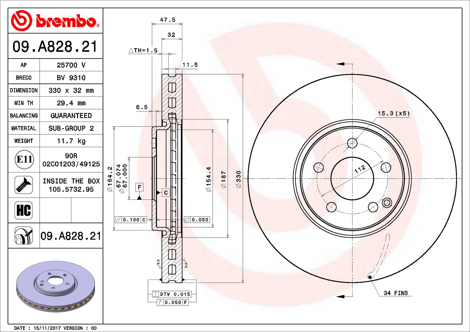 Mercedes-Benz Disc Brake Pad and Rotor Kit – Front and Rear (330mm/300mm) (Ceramic) 2114211112