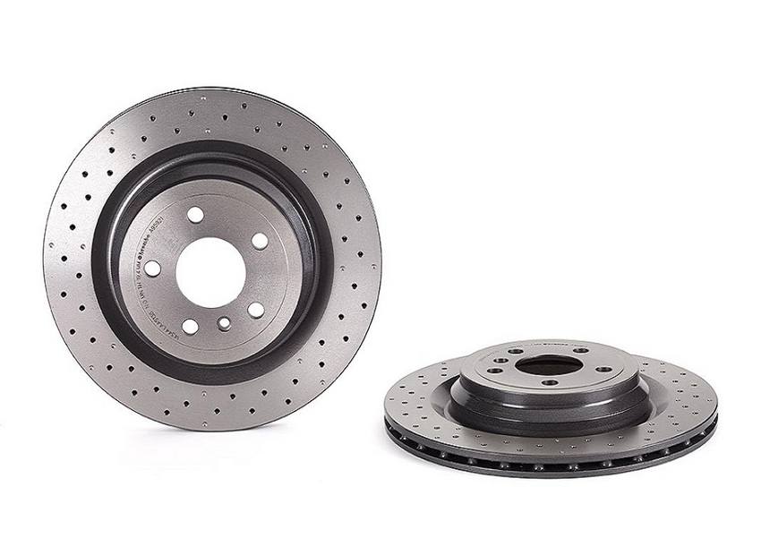 Mercedes-Benz Disc Brake Pad and Rotor Kit – Front and Rear (375mm/330mm) (Low-Met) 1664211600