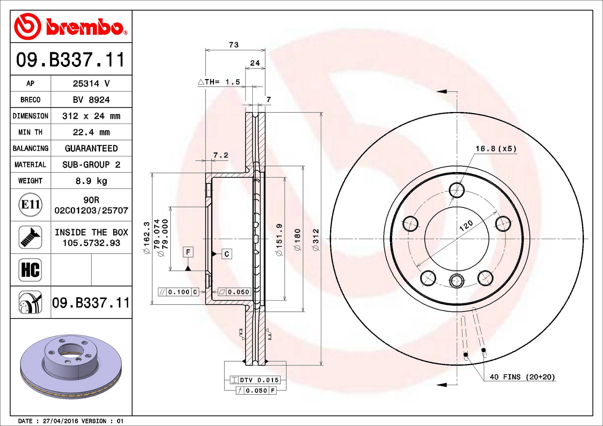 BMW Disc Brake Pad and Rotor Kit – Front and Rear (312mm/300mm) (Ceramic) 34116797345