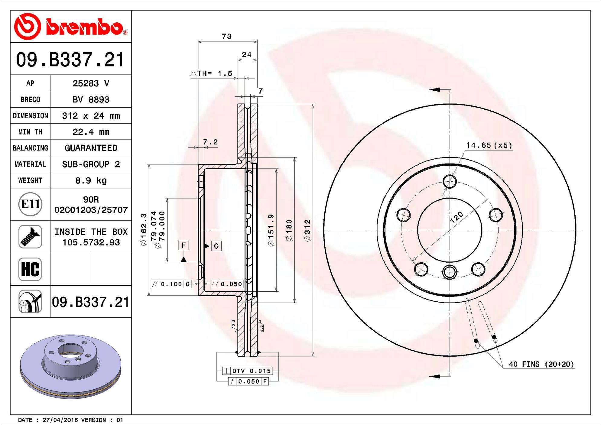 BMW Disc Brake Pad and Rotor Kit – Front and Rear (312mm/300mm) (Low-Met) 34116855692