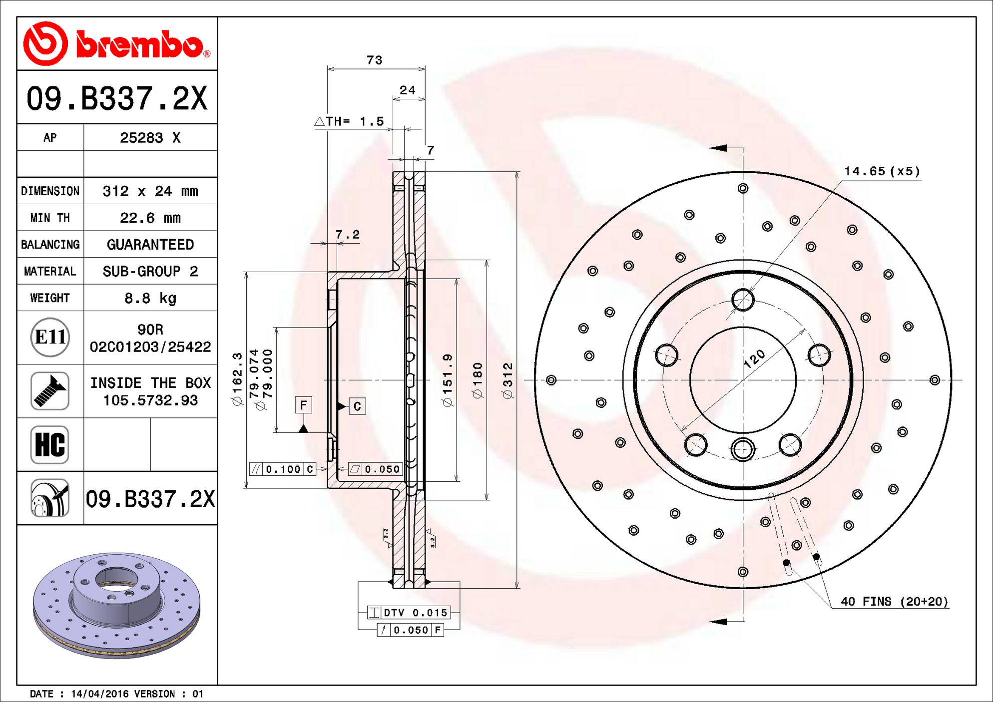 BMW Disc Brake Pad and Rotor Kit – Front and Rear (312mm/300mm) (Xtra) (Ceramic) 34116855692