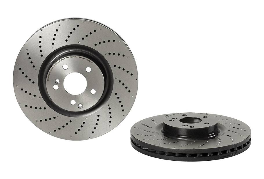 Mercedes-Benz Disc Brake Pad and Rotor Kit – Front (360mm) (Low-Met) 2214210812