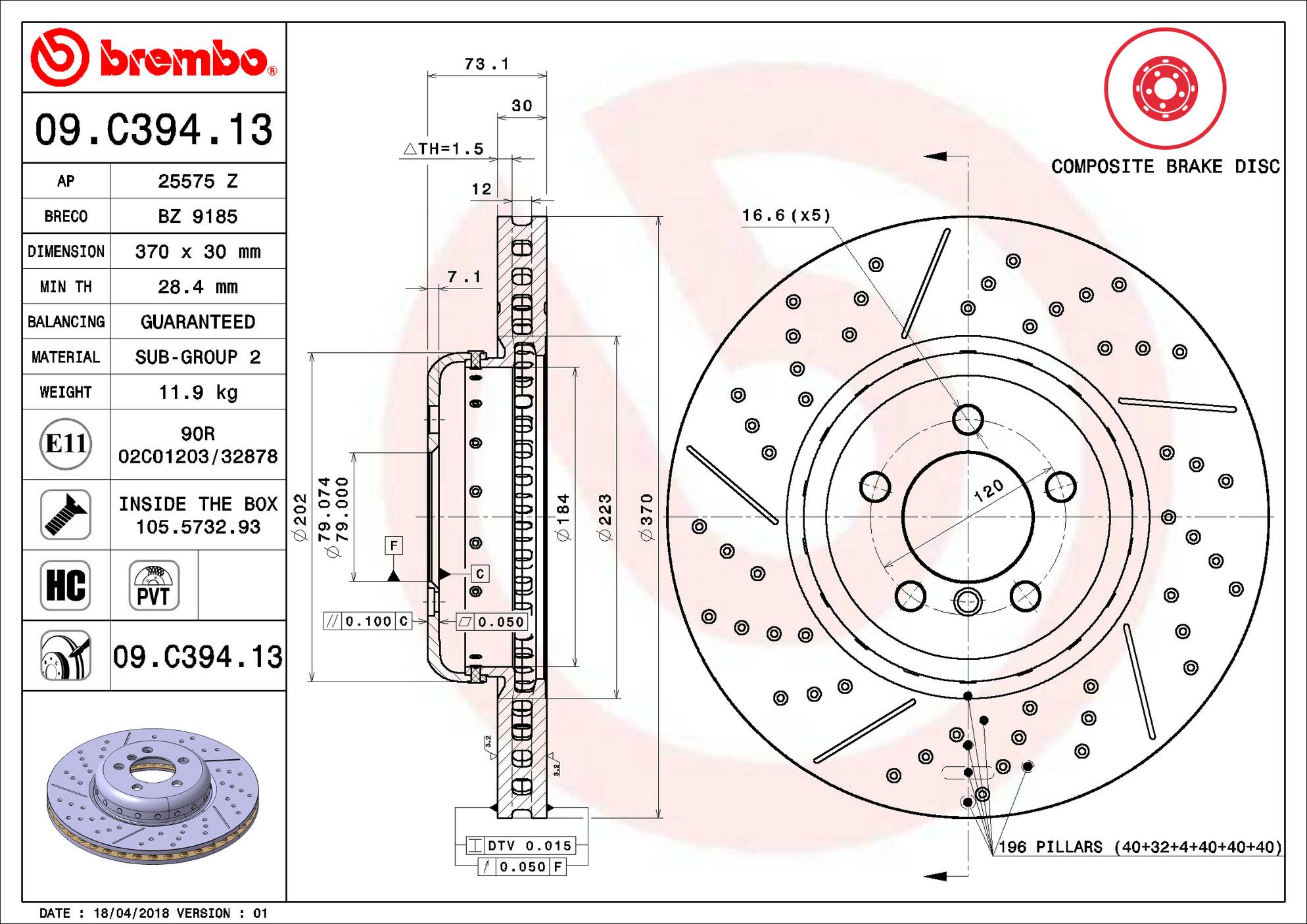 BMW Disc Brake Pad and Rotor Kit – Front and Rear (370mm/345mm) (Ceramic) 34106797603