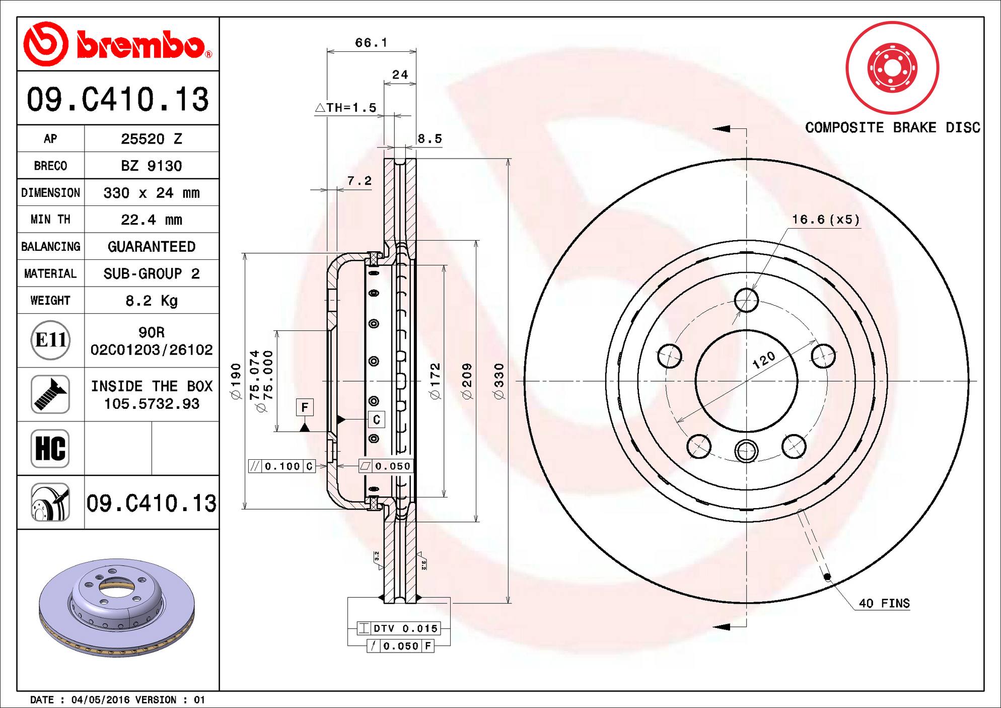 BMW Disc Brake Pad and Rotor Kit – Front and Rear (330mm/330mm) (Low-Met) 34116896652