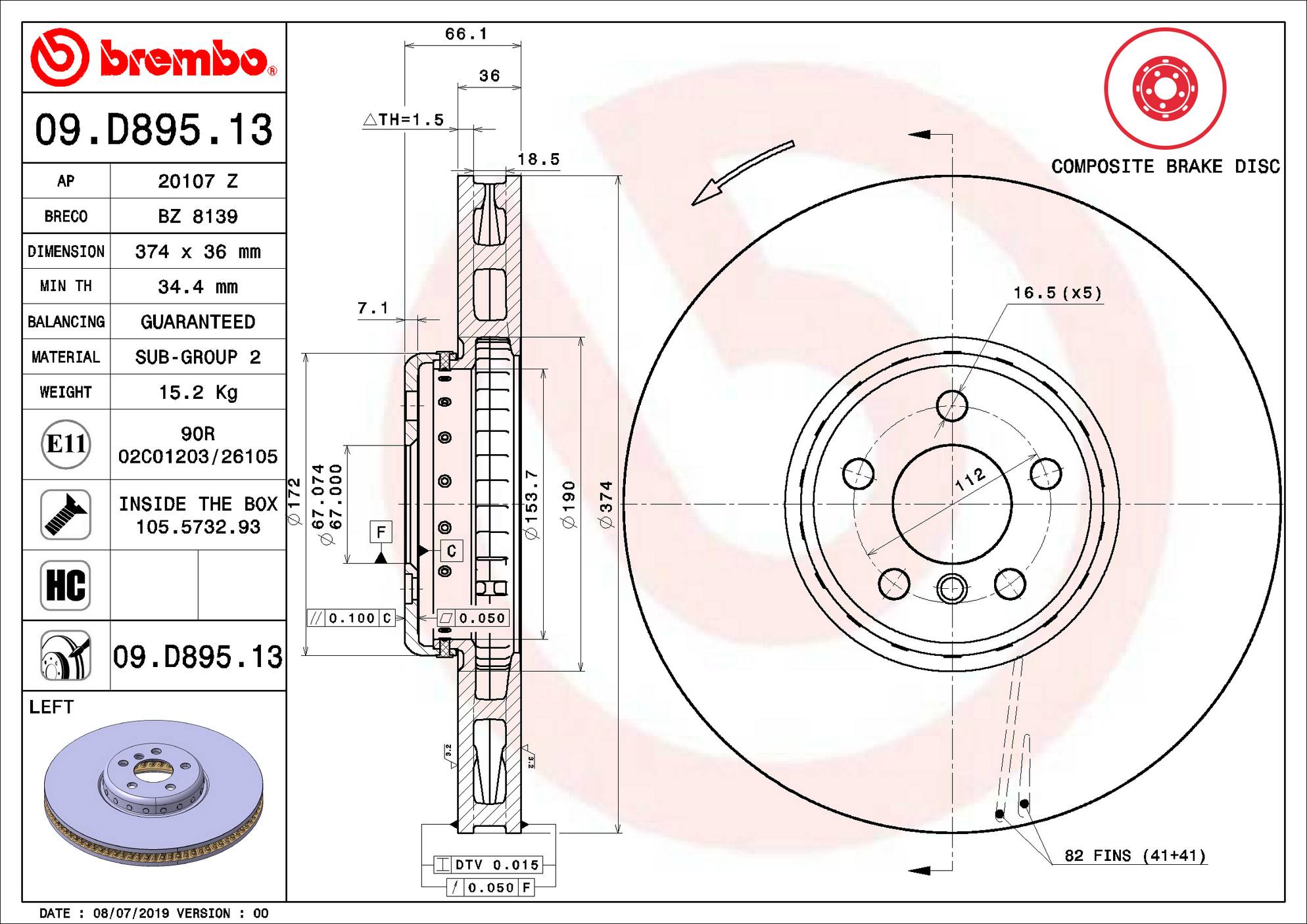 BMW Disc Brake Pad and Rotor Kit – Front and Rear (374mm/370mm) (Low-Met) 34106880078