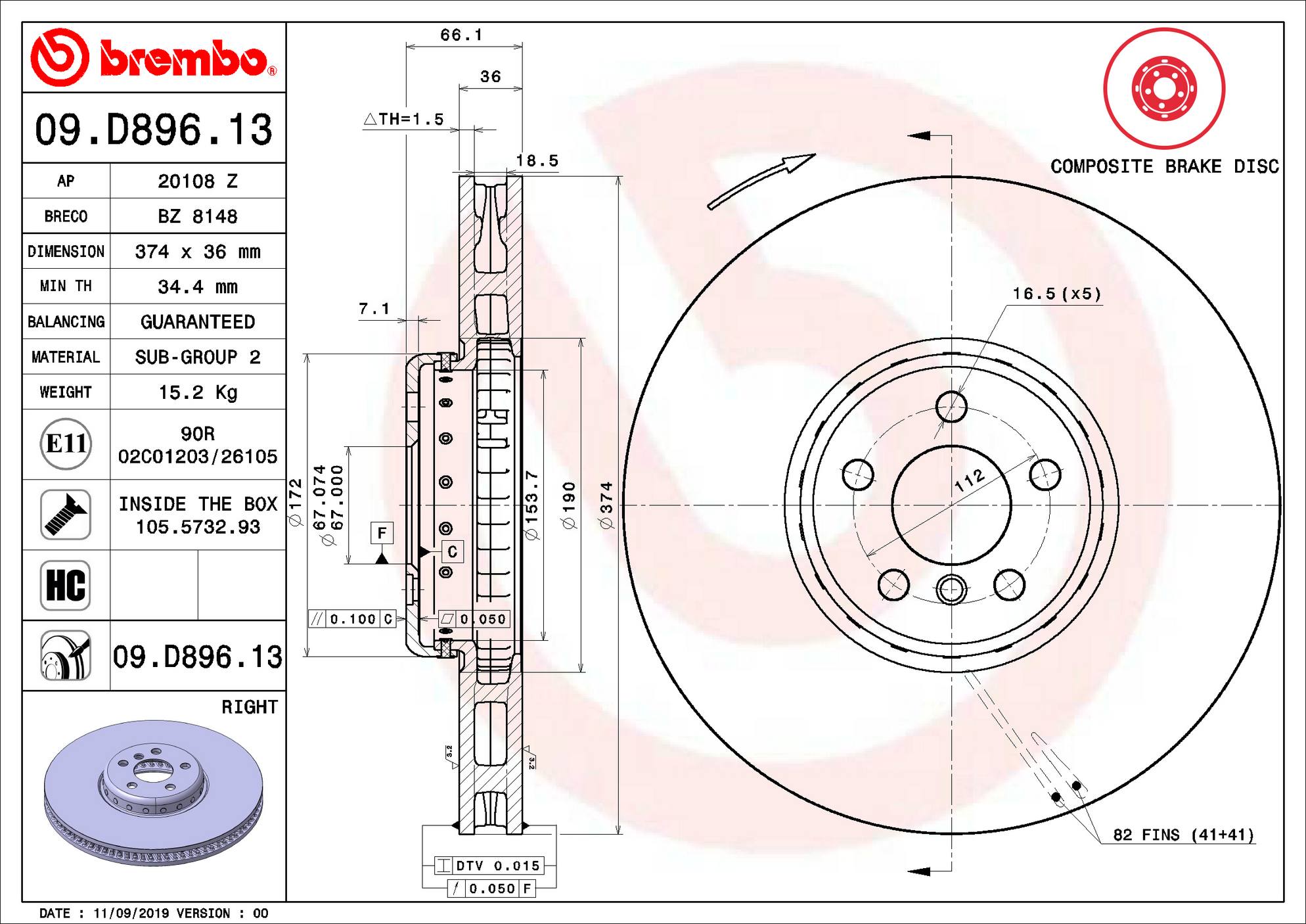 BMW Disc Brake Pad and Rotor Kit – Front and Rear (374mm/370mm) (Low-Met) 34106880078