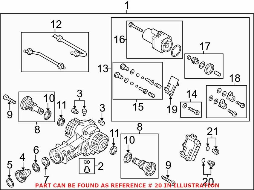 Audi Differential Oil Temperature Sensor 0BF598082A