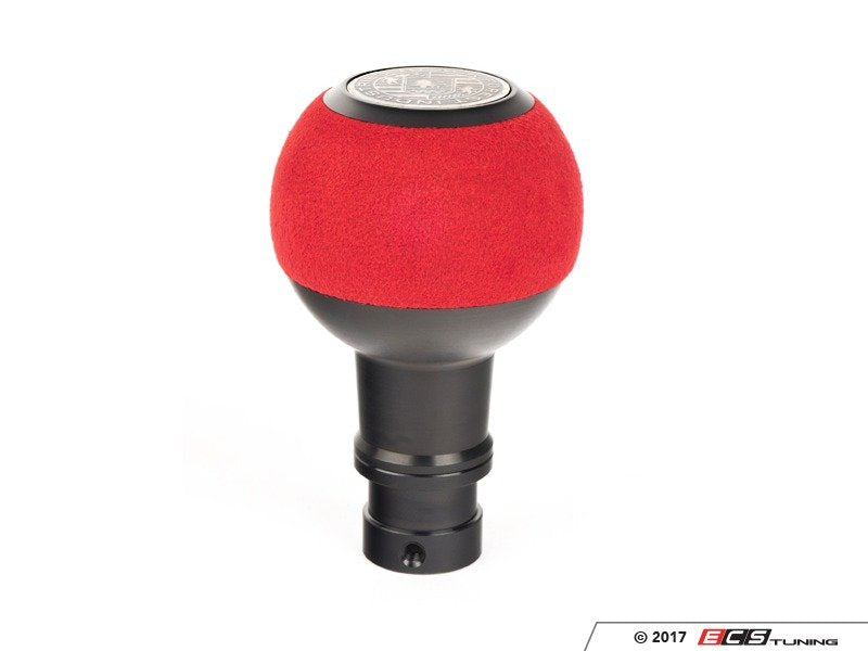 BFI Heavy Weight Shift Knob - Red Alcantara / Black Anodized