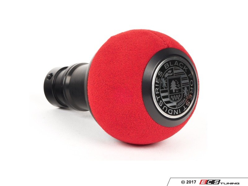 BFI Heavy Weight Shift Knob - Red Alcantara / Black Anodized