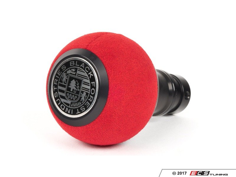 BFI Heavy Weight Shift Knob - Red Alcantara / Black Anodized