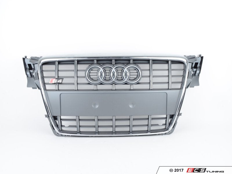 S4 Front Grille - Platinum Grey With Chrome Trim