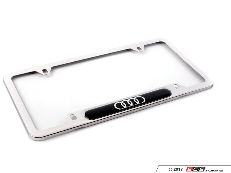 Audi Rings License Plate Frame - Polished Stainless Steel