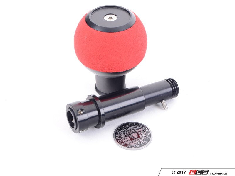 BFI Heavy Weight Shift Knob - Red Alcantara / Black Anodized