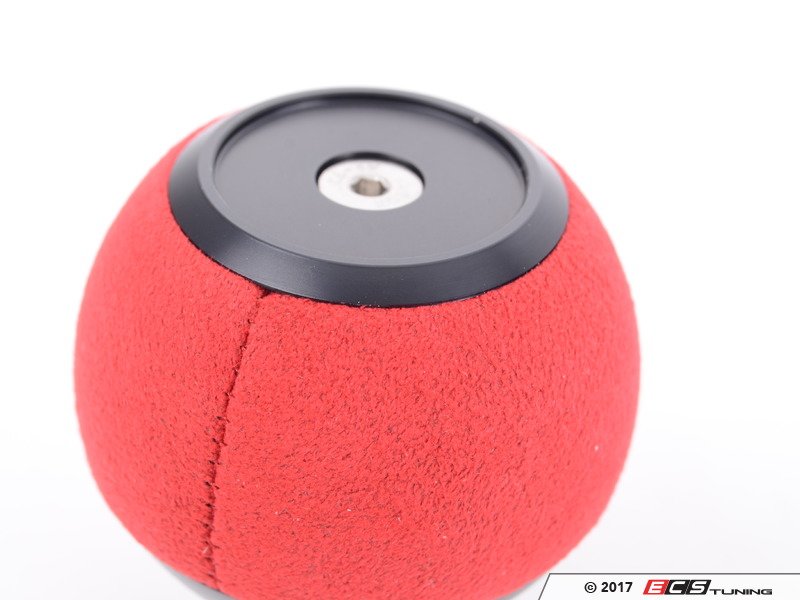 BFI Heavy Weight Shift Knob - Red Alcantara / Black Anodized