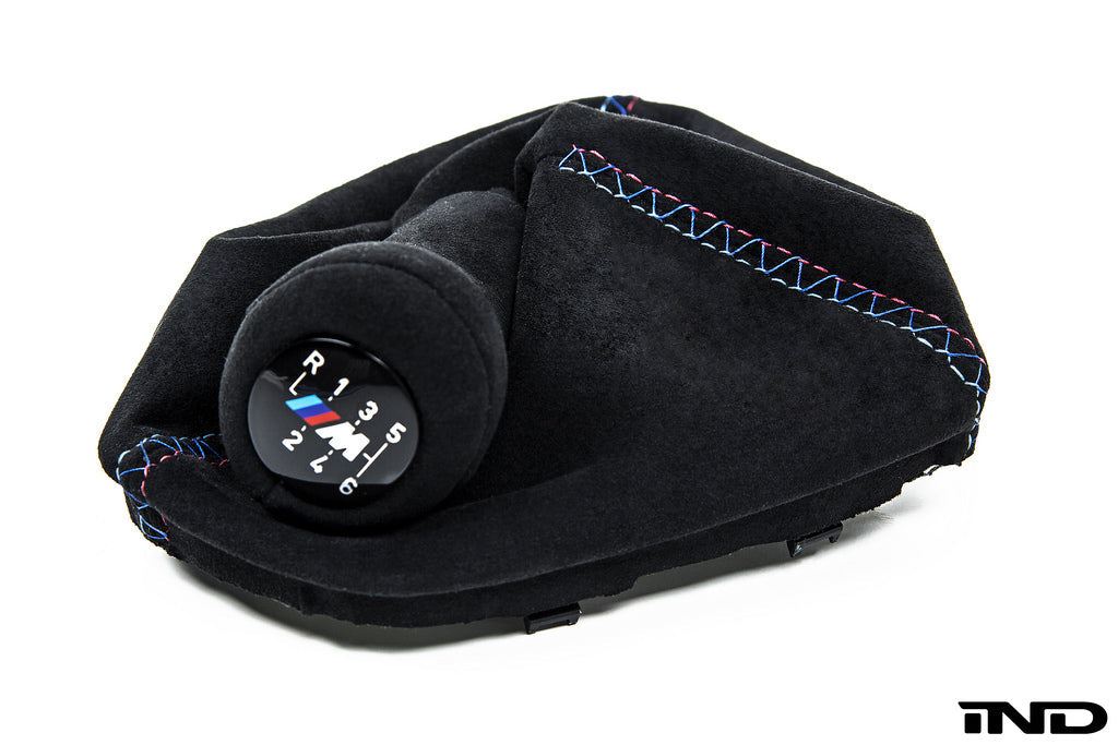 IND E9X M3 Tri-Color Stitched Alcantara Shift Boot Set