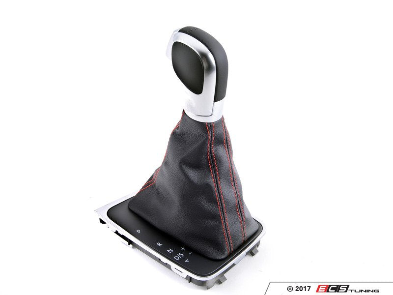 GTI DSG Shift Knob - Black Leather/Red Stitching