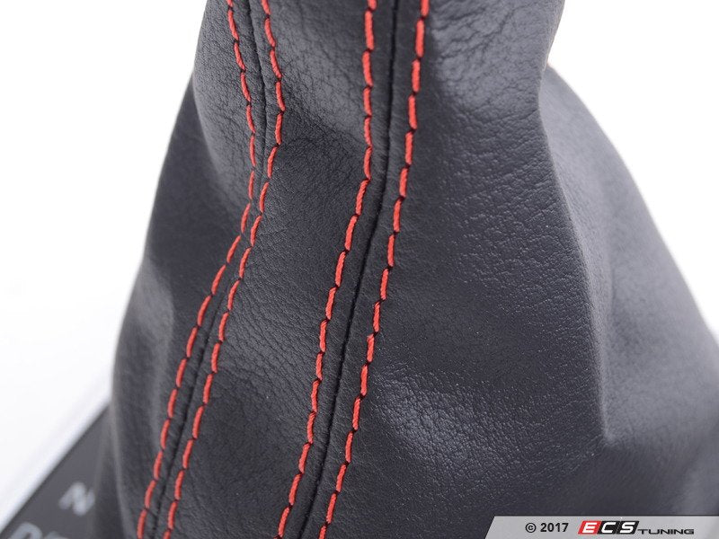 GTI DSG Shift Knob - Black Leather/Red Stitching