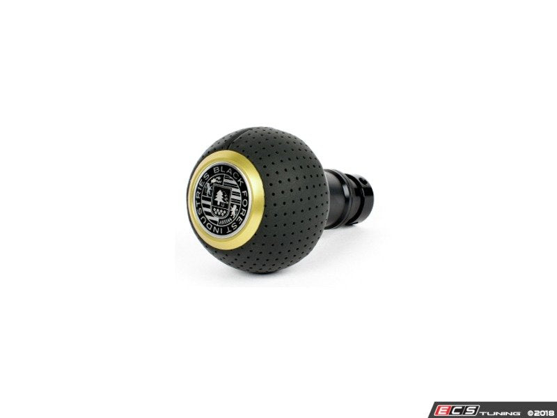 BFI Heavy Weight Shift Knob SCHWARZ - Air Leather - Gold Top