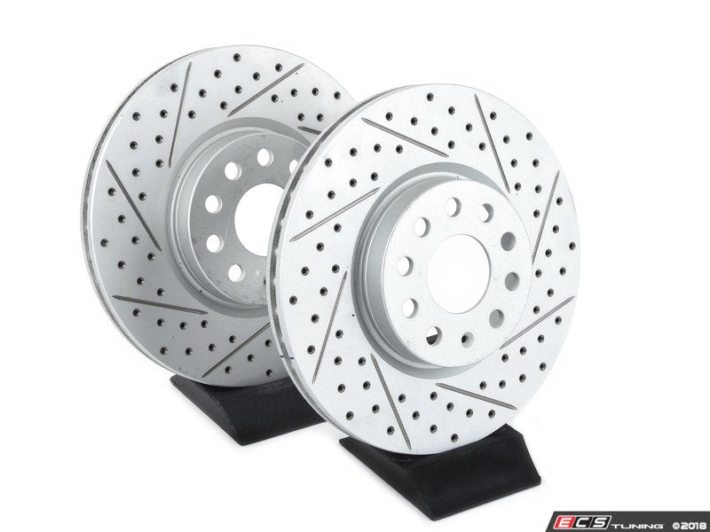 Clubsport Front Cross Drilled & Slotted Brake Rotors - Pair (312x25)