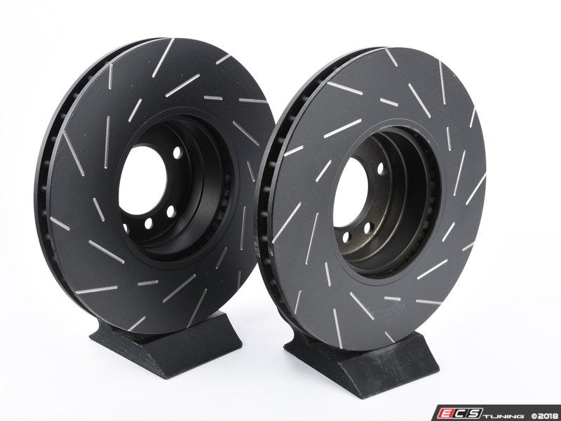 Front Slotted Brake Rotors - Pair