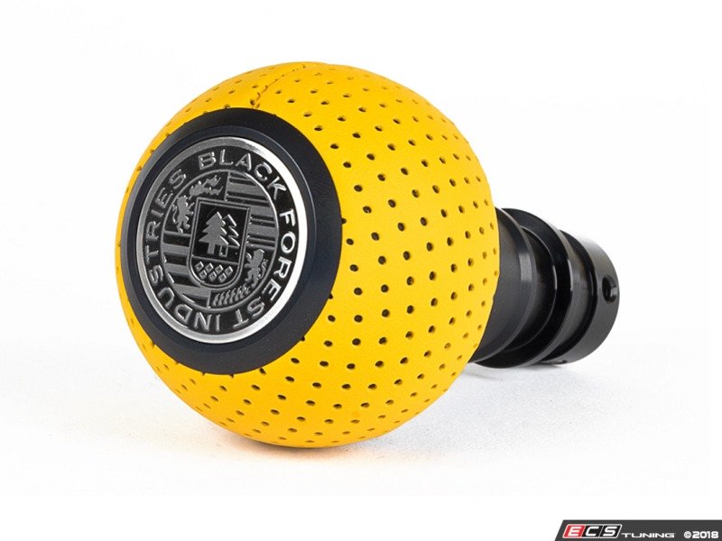 Heavy Weight Shift Knob - Giallo Taurus Yellow Air Leather - Schwarz