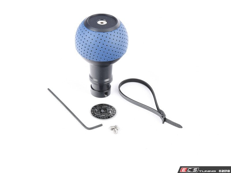 BFI Heavy Weight Shift Knob - Maritime Blue Leather / Black Anodized