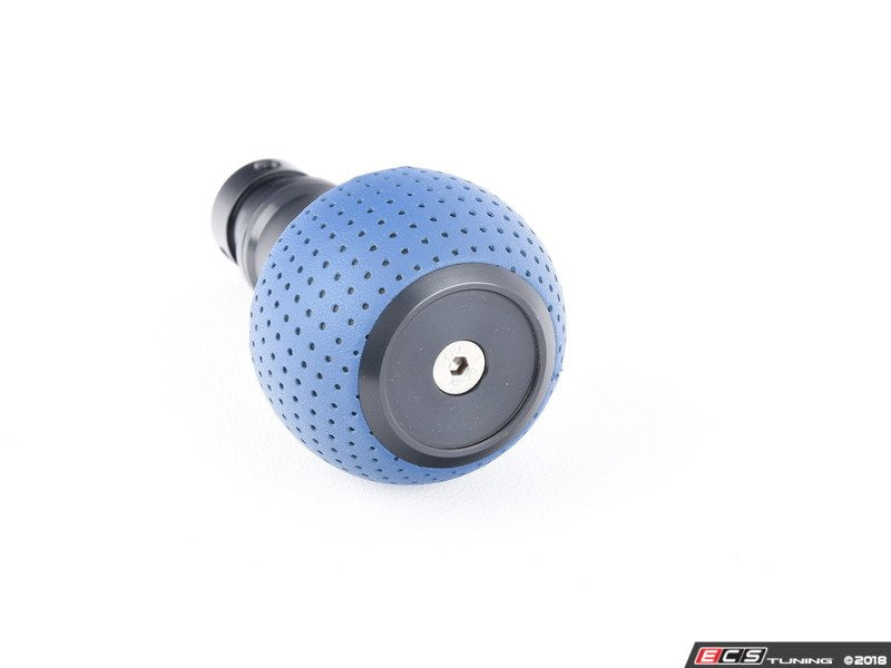 BFI Heavy Weight Shift Knob - Maritime Blue Leather / Black Anodized