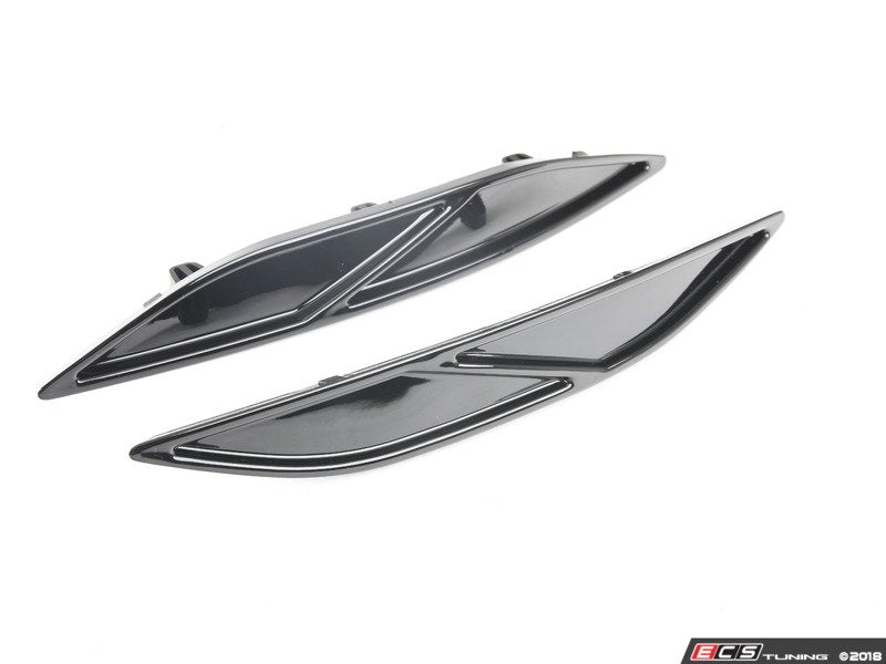 Rear Reflector Insert Set - Gloss Black Diagonal Slat