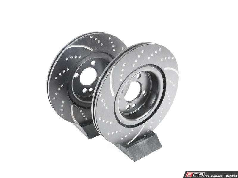 Front Brake Rotors EBC Slotted And Dimpled - Pair 12.44" (316x22)