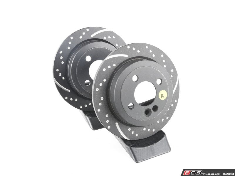 Rear Brake Rotors EBC Slotted And Dimpled - Pair 10.19" (259x10)