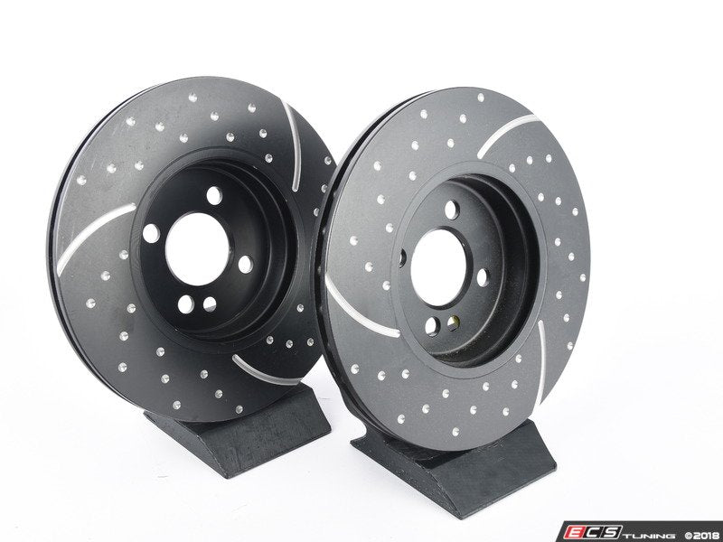 Front Brake Rotors EBC Slotted And Dimpled - Pair 11.57" (294x22)