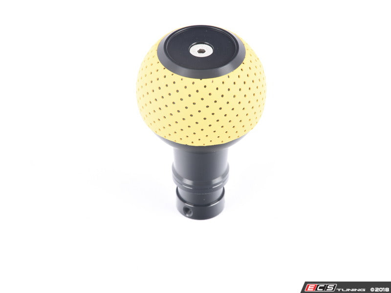 Heavy Weight Shift Knob - Giallo Taurus Yellow Air Leather - Schwarz