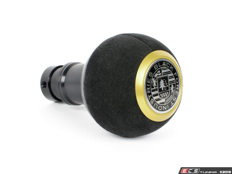 BFI Heavy Weight Shift Knob SCHWARZ - Alcantara - Gold Top