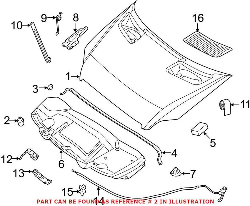 Mercedes Hood Stop Buffer 1089870240