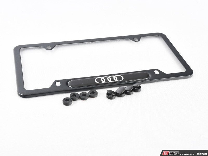 Audi Rings License Plate Frame - Black