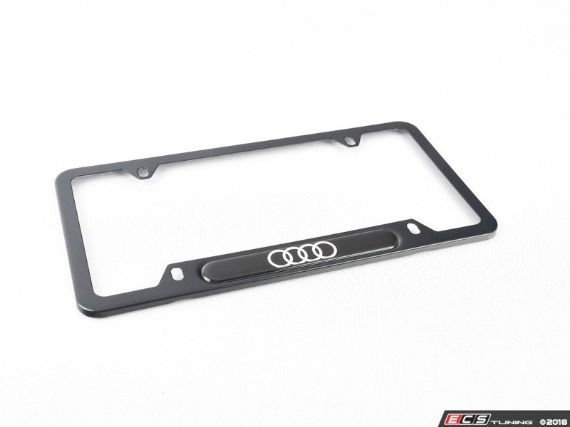 Audi Rings License Plate Frame - Black